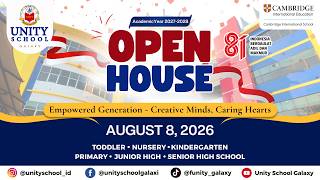 UNITY SCHOOL OPEN HOUSE 8 AUGUST 2026