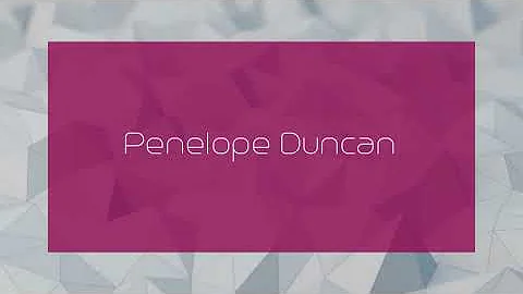 Penelope Duncan - appearance