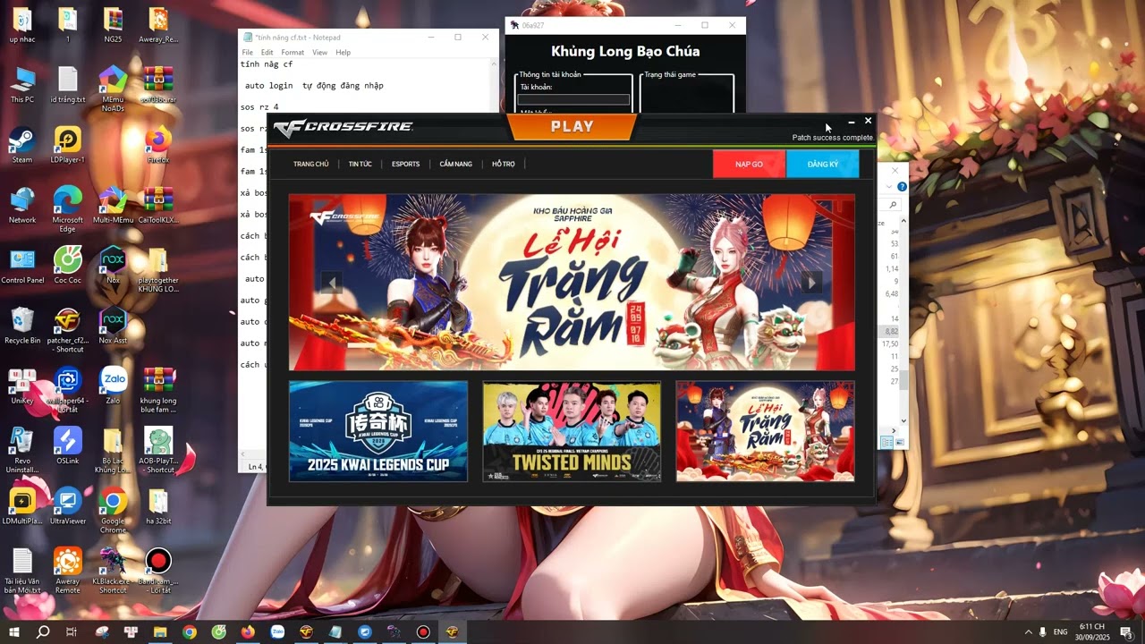 hướng dẫn full tính năng game cf