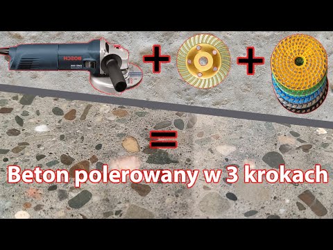 Polerowanie betonu kątówką na sucho miedzianymi padami polerskimi. Jak szlifować podłogę betonową?