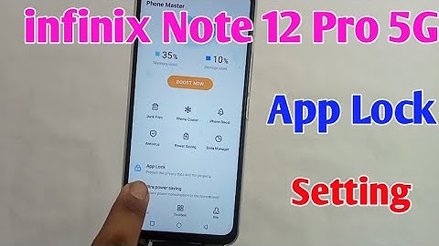 infinix note 12 Pro 5g app lock setting / infinix not 12 Pro 5g me app lock kaise kare / app lock
