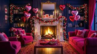 Valentine's Evening in Pink Luxury Suite | Cozy Fire & Velvet Vibes screenshot 5