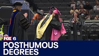 Sade Robinson's, Amari Smith's families accept posthumous degrees | FOX6 News Milwaukee