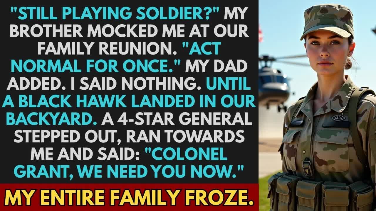 Family Called Me A Disappointment    Until A BLACK HAWK Landed In Our Backyard With A 4 Star Gen