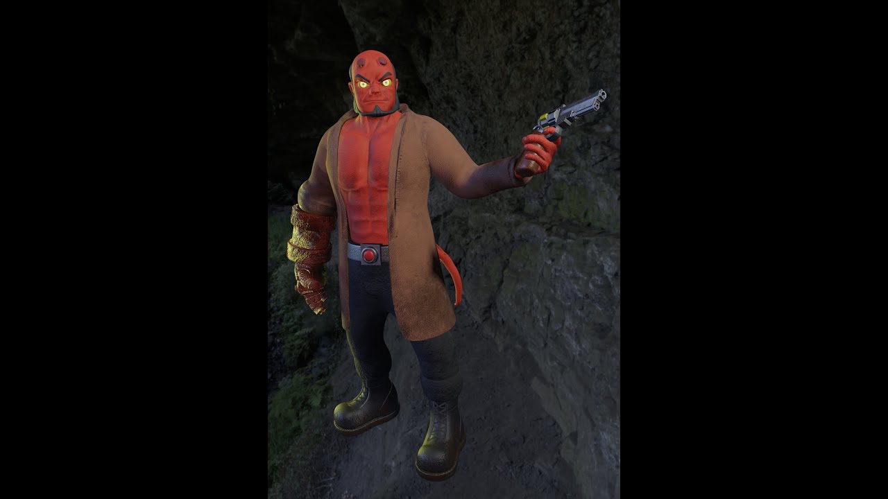 Hellboy 3D Model Turntable