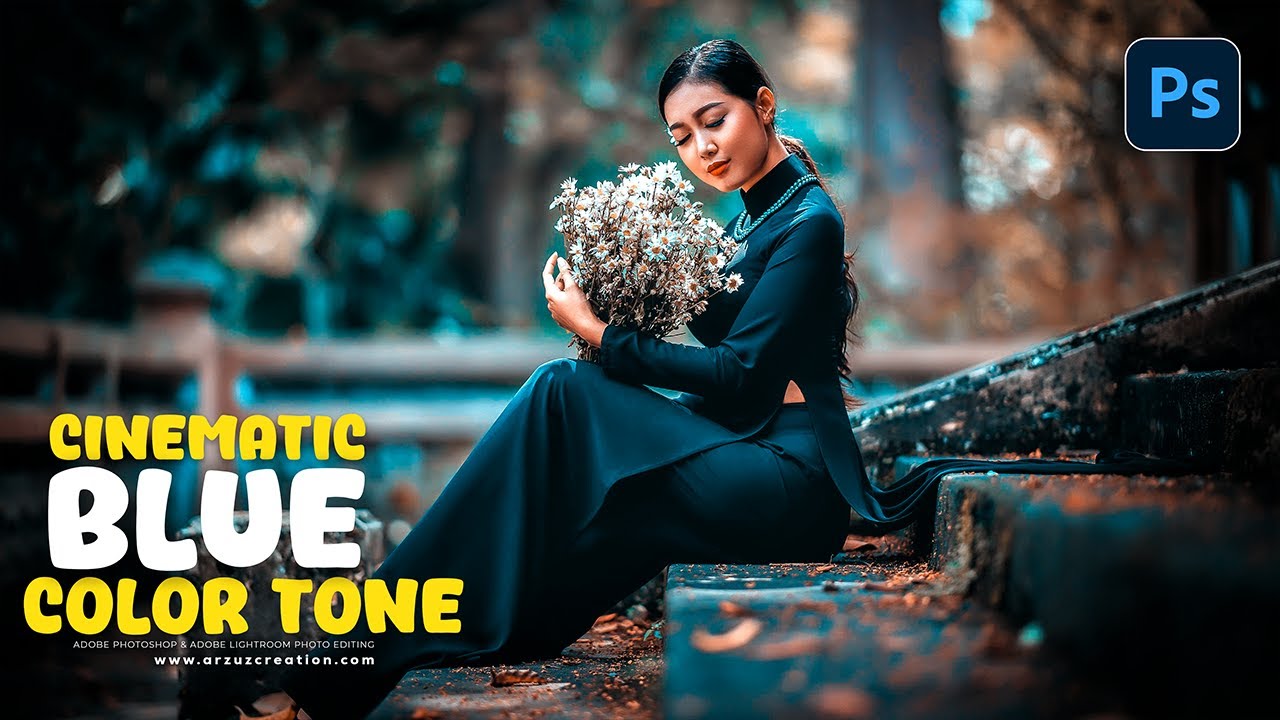 Photoshop Tutorial: Blue Tone Color Grading । Photoshop Presets Free Download