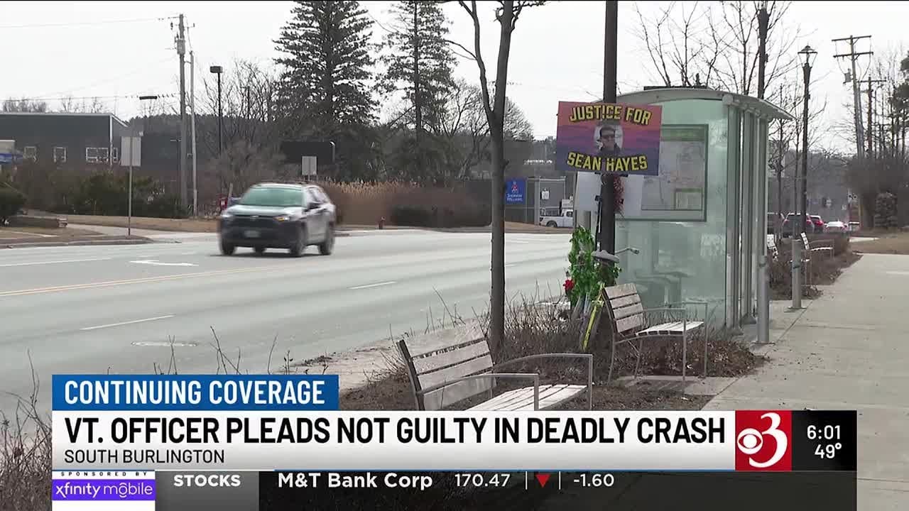 Vermont police officer pleads not guilty in deadly crash - YouTube
