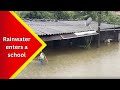 Gujarat Rains: Rainwater enters a school in Amdhara village of Chikhli taluka in Navsari district...