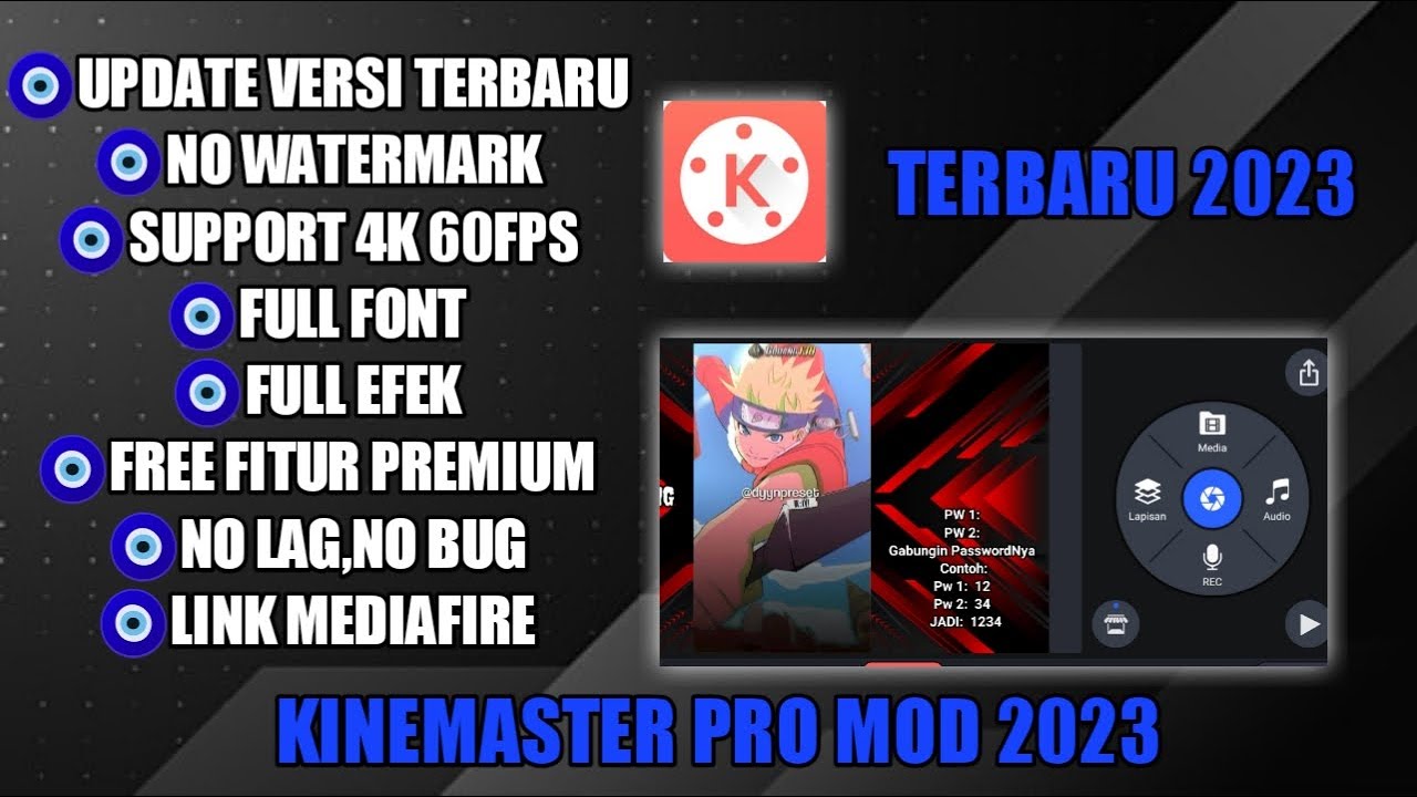 KINEMASTER PRO MOD TERBARU 2023 !! BISA SEMUA HP !!