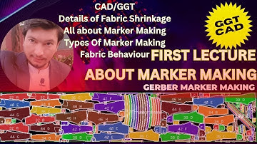 First Lecture About Marker Making Also About Fabric Shrinkage GGT Marker Making CAD Pattern Making