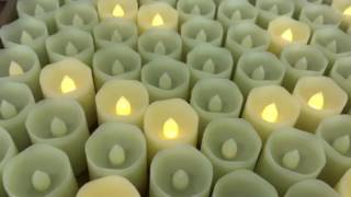Set of 6 indoor timer votive soft flickering flame battery operated tea light candle screenshot 2
