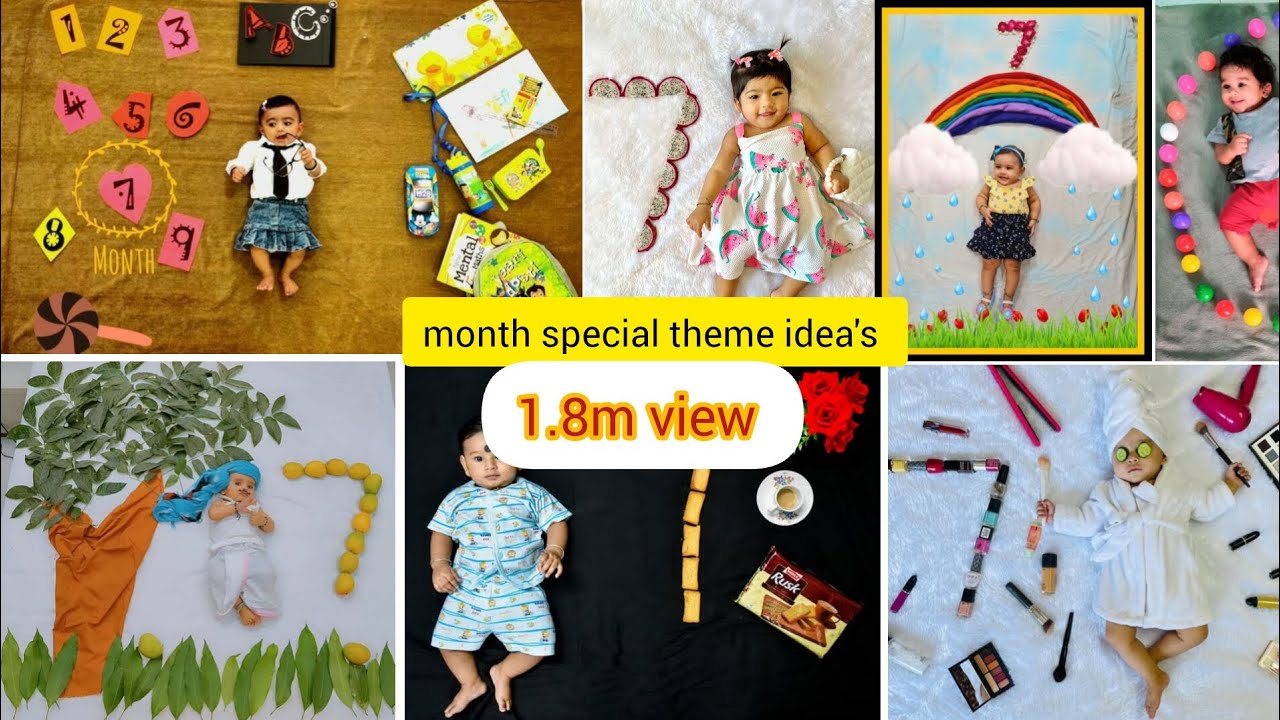50+ Trending 7 Month Baby Photoshoot ideas | Seven Month Baby Photoshoot ideas at Home |7 Month old