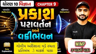 Std 10 science chapter 9 | પ્રકાશનું પરાવર્તન । ગોળીય અરીસાઓ વડે રચતા પ્રતિબિંબ (MIMP 3 માર્ક્સ)