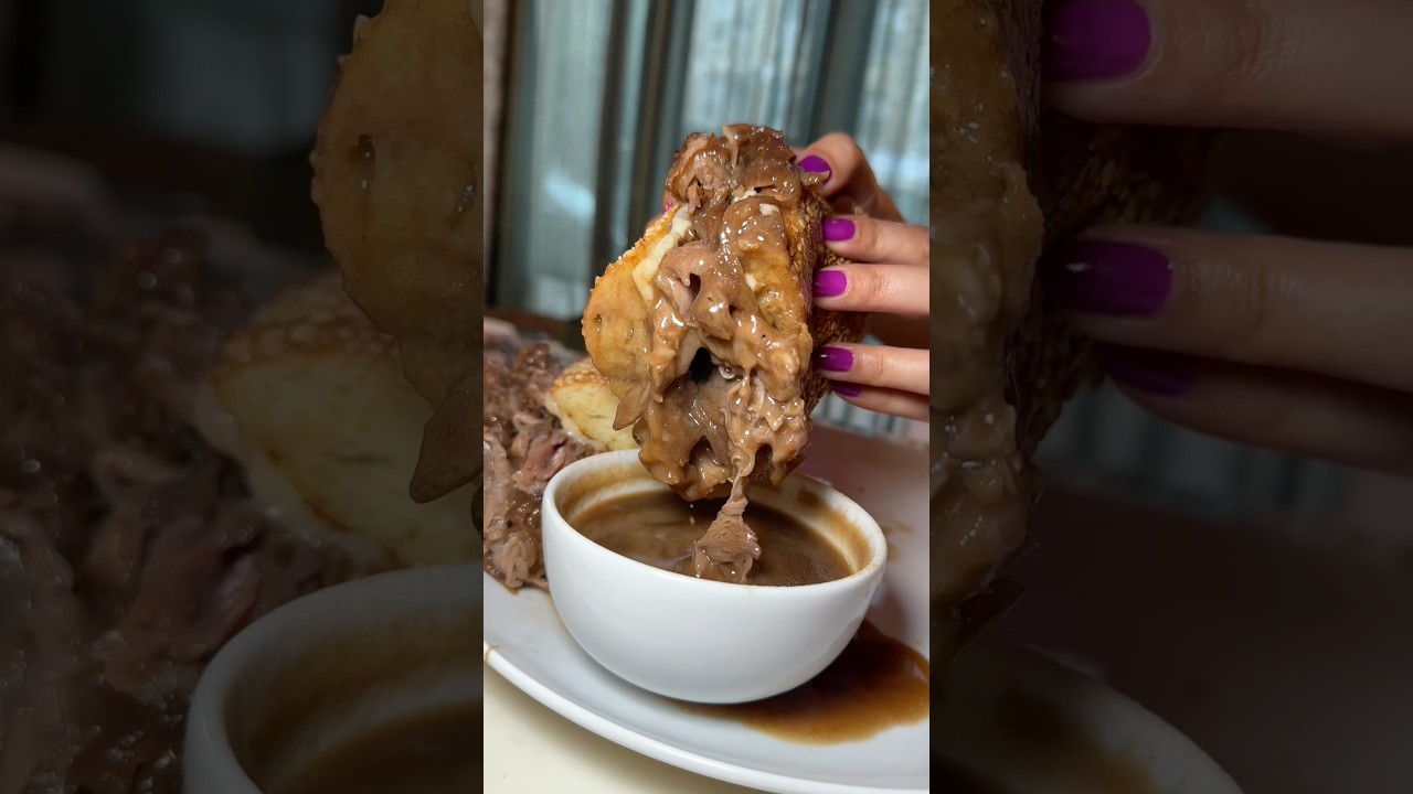 The FRENCH DIP from Terina NYC in Bay Ridge, Brooklyn is incredible! 🔥🤤Who’s hungry? #DEVOURPOWER