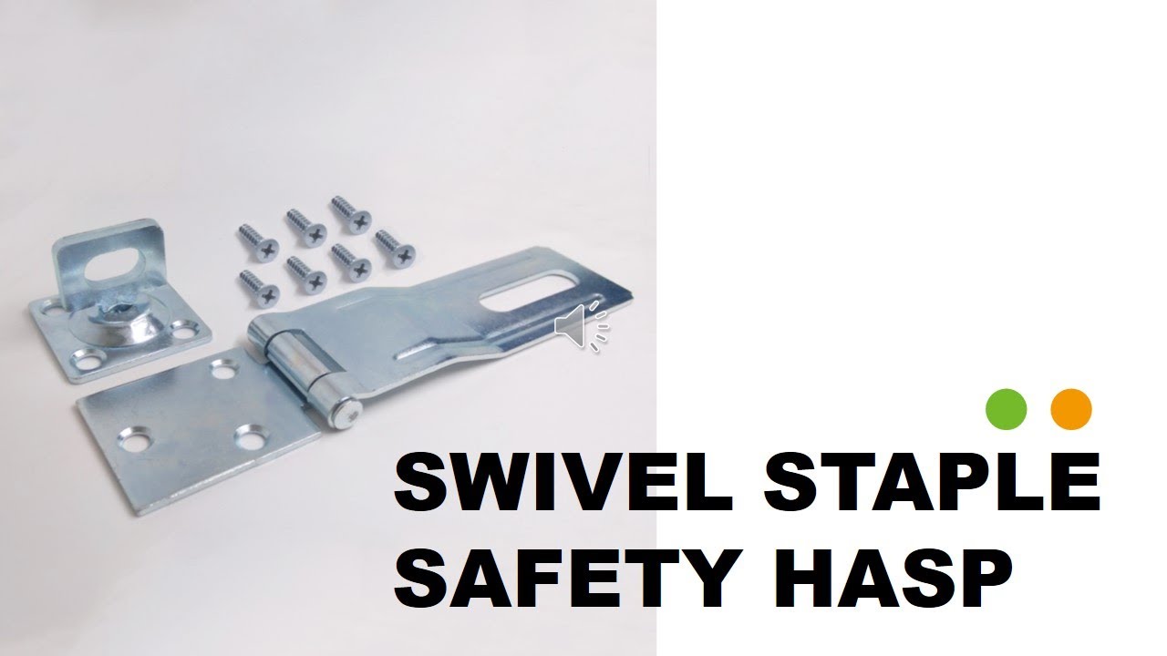 Heavy Duty Door Hasp with Turning Padlock Eye Mount , 41/2" HOWTOOL