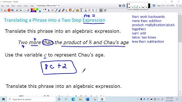 Translating a Phrase into a Two Step Expression