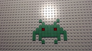 Lego Pixel-Art Space Invaders