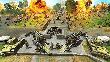 I built a Minefield on a BRIDGE DEFENSE in WW2 Base Building Simulator! - Gates of Hell: World War 2