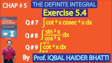 Ch#5|The Definite Integral| Exercise 5.4 Q7,8 & 9 |Calculus & Analytic Geometry by SM Yusuf Lec 30