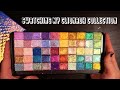 swatching all 58 of my clionadh eyeshadows | stained glass | studio, overhead, flash, natural light