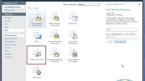 Creating Sites in SharePoint 2010
