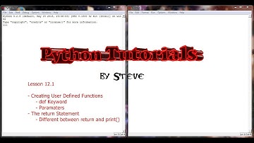 Python Tutorial v3.2.5 Lesson 12.1 - User Defined Functions and the Return Statement