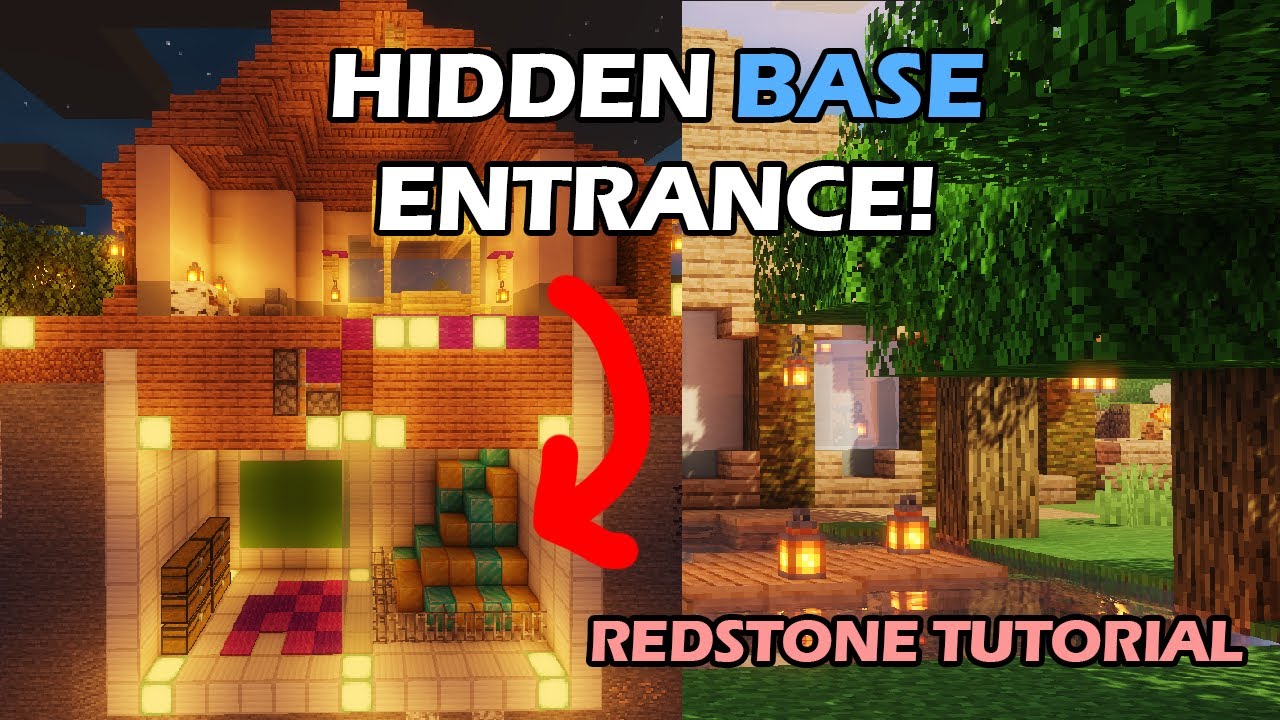 Top 3 Secret Base Entrances in Minecraft TUTORIAL YouTube