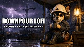 Downpour Lofi βοΈ 2 Hours of Rain & Distant Thunder for Work & Study