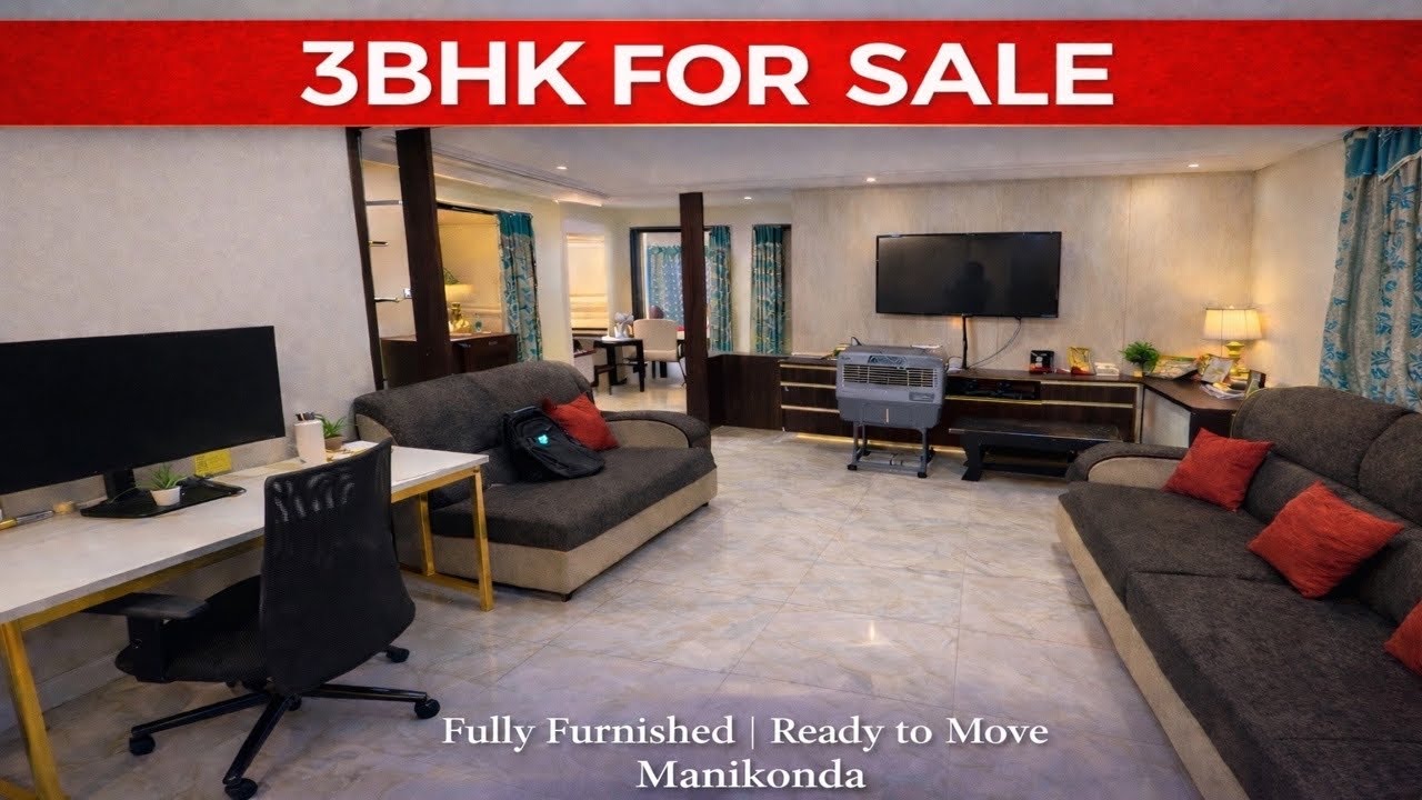 3bhk sale//fully furnished// manikonda// ksr111// east facing // resale// Hyderabad….