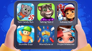 Subway Surf, Talking Tom, Tom CAndy Run, Stumble Guys, WormZone.oi, ProjectMakeover | Gameplay 559 screenshot 4