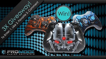 3x Controller GIVEAWAY! COD Ghosts - BO2 Cyborg Camo - Blue Drip Custom 360 Controllers