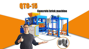 QT6-15 automatic concrete brick making machine making paver
