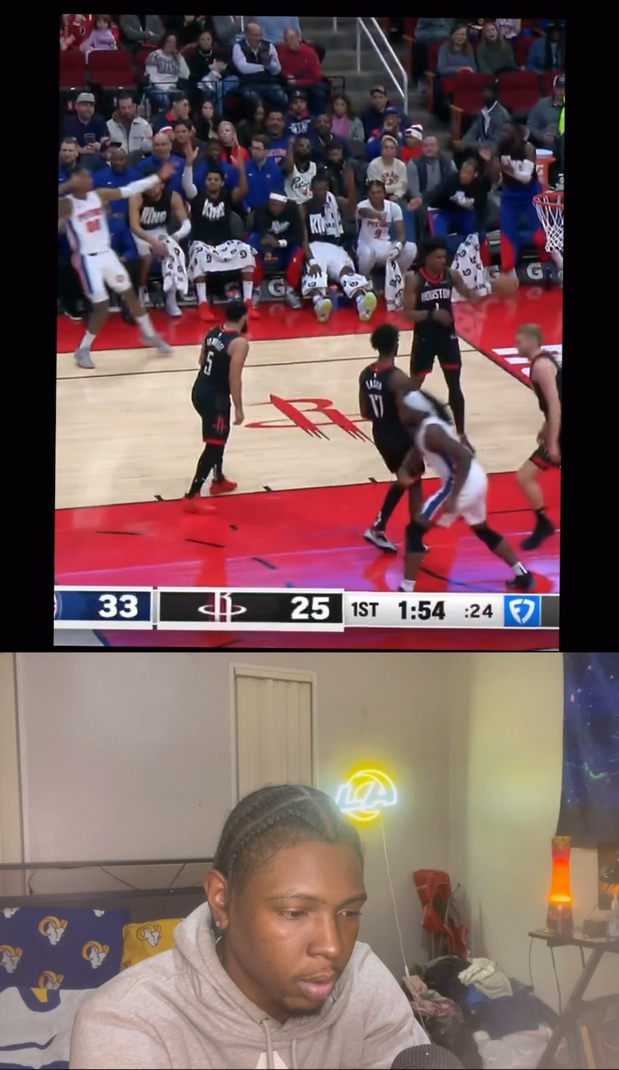Detroit Pistons Player Literally Shot The Lights Out Against Houston #nba ?? #sports