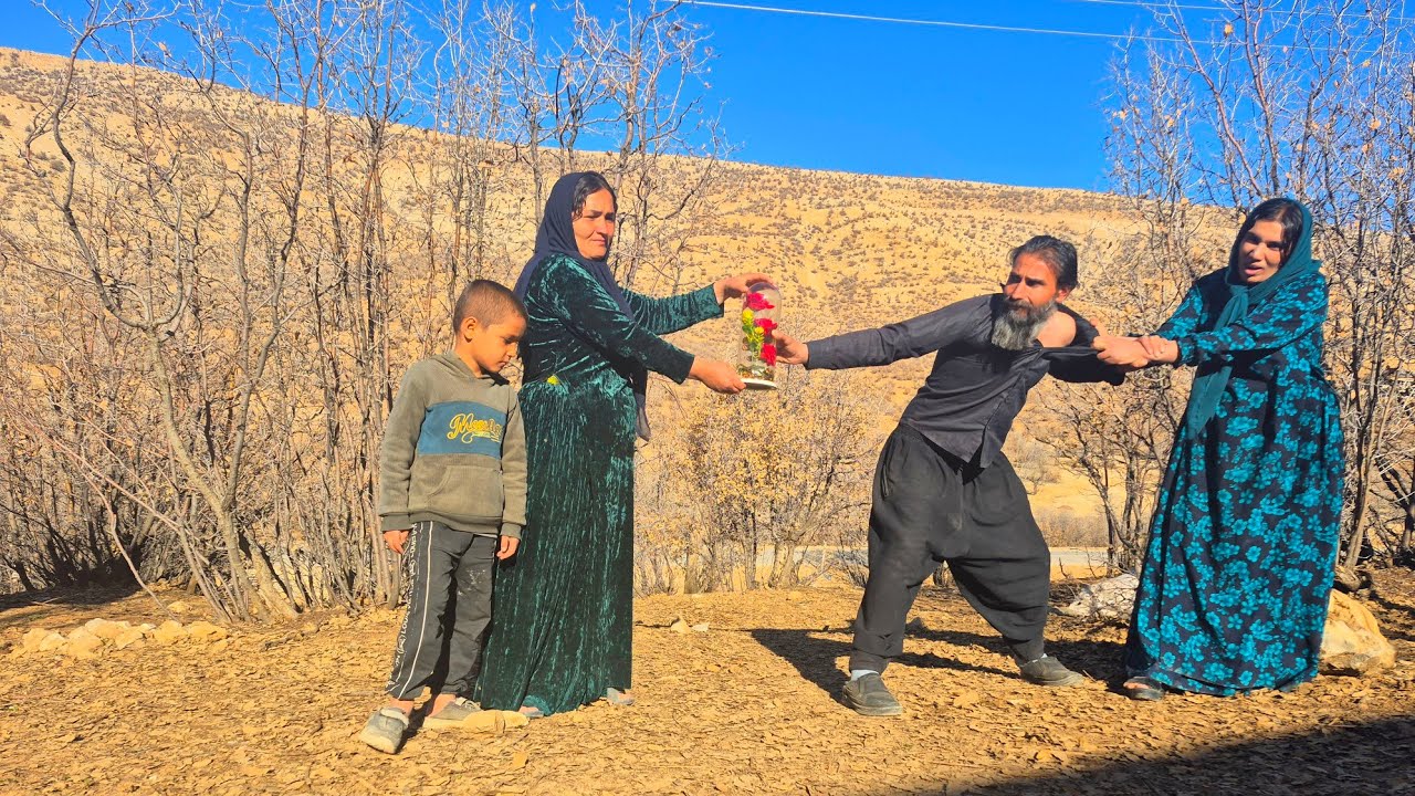 Абед освобожден из тюрьмы и возвращается с новой невестой; в хижине Рогайе разразилась буря.