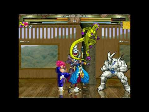 【MUGEN】ゴールデンフリーザ&SSGベジットvs超一星龍&ビルス