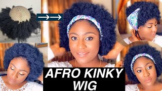 HOW TO MAKE AN AFRO KINKY WIG AND STYLE | VERY AFFORDABLE | LESS THAN 1HR WIG MAKING | JANE NKANA.
