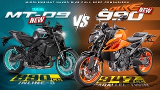 2024 Yamaha MT-09 vs KTM Duke 990 ┃ New King of Middleweight Naked Bikes!