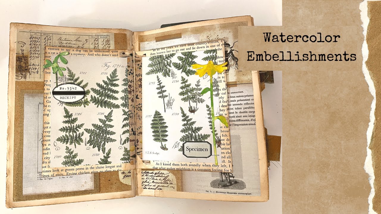 Watercolor Embellishments for the Altered Book