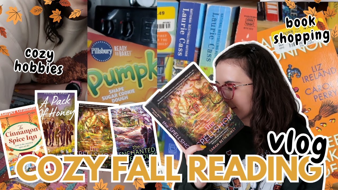 cozy fall reading vlog ✨🍁🍯 reading cozy fantasy, omegaverse, and small town