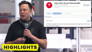 Elon Musk answers all your questions at Tesla's Shareholder Meeting