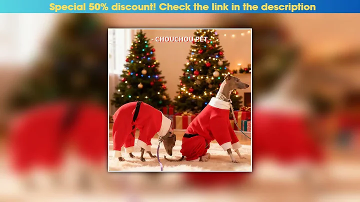 Today Only Christmas pet dog clothes suitable for Italian Greyhound Whippet sighthounds as New Year