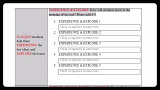 UBD Stage 3