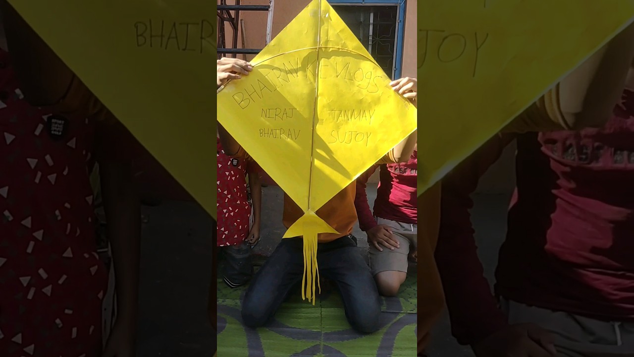 Home Made Kite Flying Short Vlog Full Enjoy 😍😱 viral short 