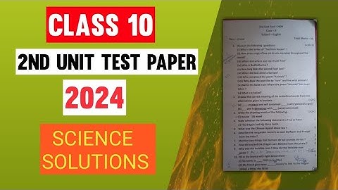 Class 10 2nd unit test SCIENCE Paper solution mcq 2024. Hojai district #hslc2025