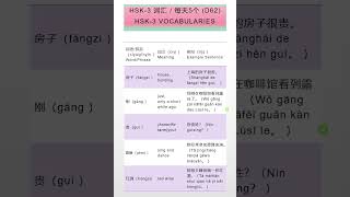 第62天 HSK-3 汉语词汇 HSK-3 Vocabulary (D62) #shorts #learnchinese #dailychinese #mandarin #hsk3 #汉语 #中文