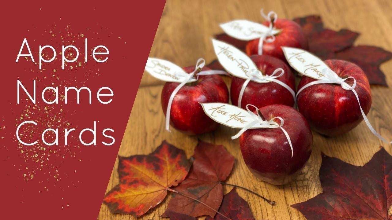 DIY Apple Name Cards - YouTube