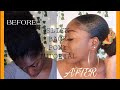 HOW I LAY MY TYPE 4 HAIR SUUUPER FLAT FOR A SLICK BACK PONYTAIL! (TUTORIAL)