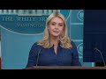 White House Press Secretary Karoline Leavitt briefs the media