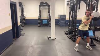 Step Behind Med Ball Shot Put Throw