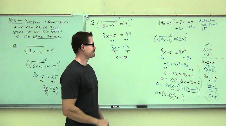 Intermediate Algebra Lecture 10.6 Part 2